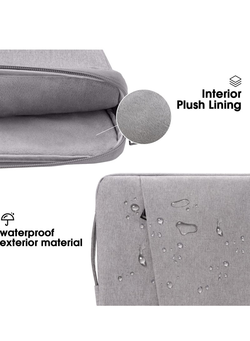 13 inch Laptop Sleeve Bag Compatible with MacBook Air Mac Pro M1 Surface Lenovo Dell HP Computer Bag Accessories Polyester Case with Pocket Gray