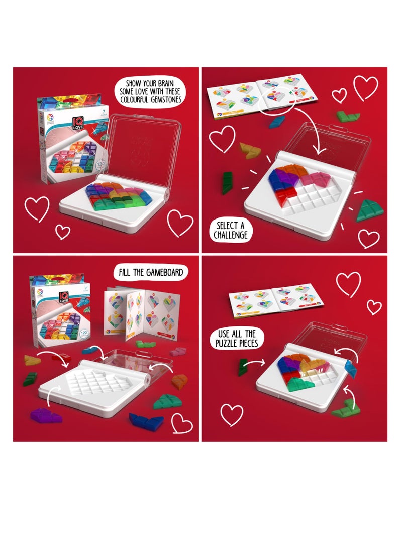 Travel Puzzle Game, Travel Game with 120 Challenges for Ages 7 - Adult, STEM-Focused Cognitive Skill-Building Brain Game, Kids and Family Travel Games