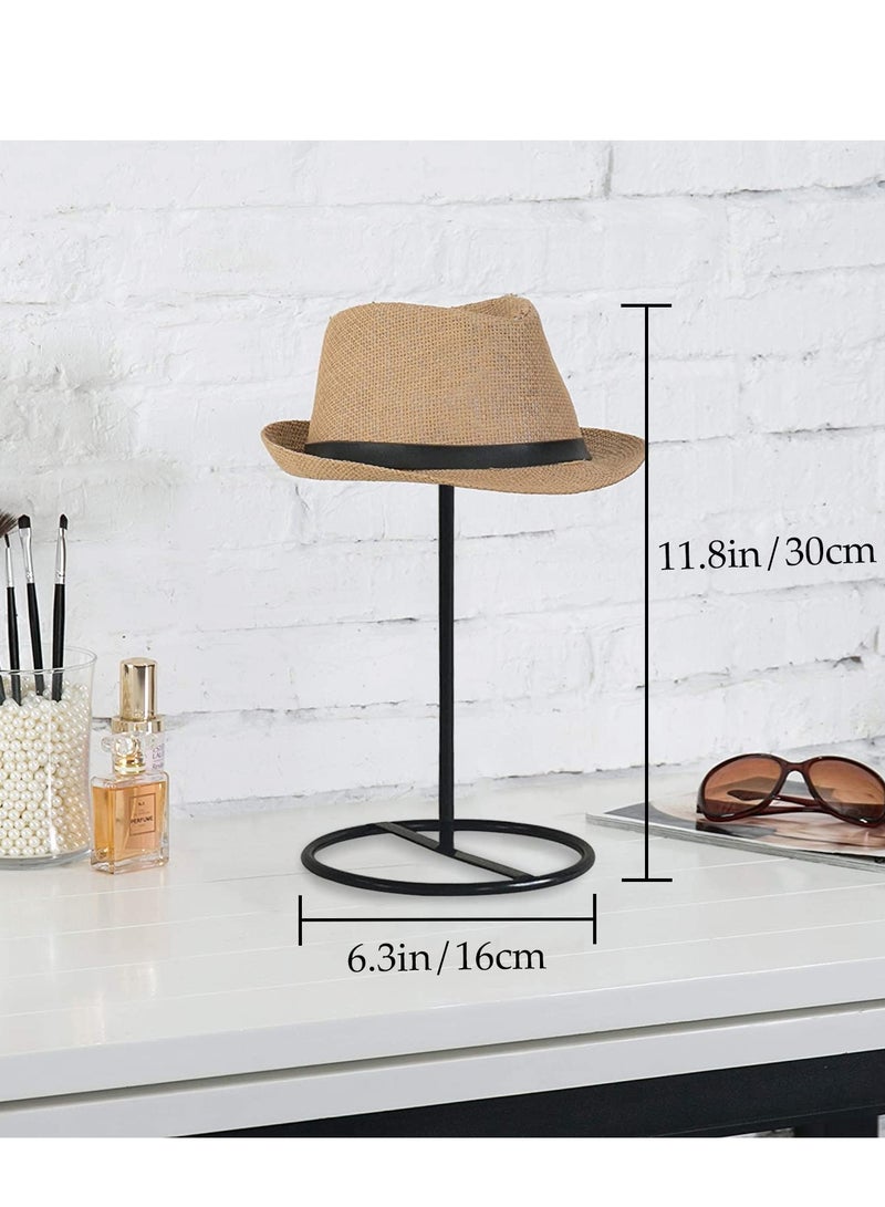 Wig Stand Holder,Hat Racks,Hat Display Stand,12 inch Stable Sturdy Wig Head Holder, Freestanding Durable Hat Holder Storage Stand, Metal Hat Cap Rack Wigs Holder  (black)