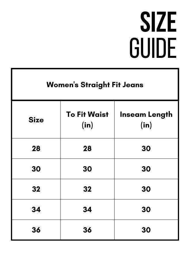 Black High-Rise Straight Fit Jeans for Women