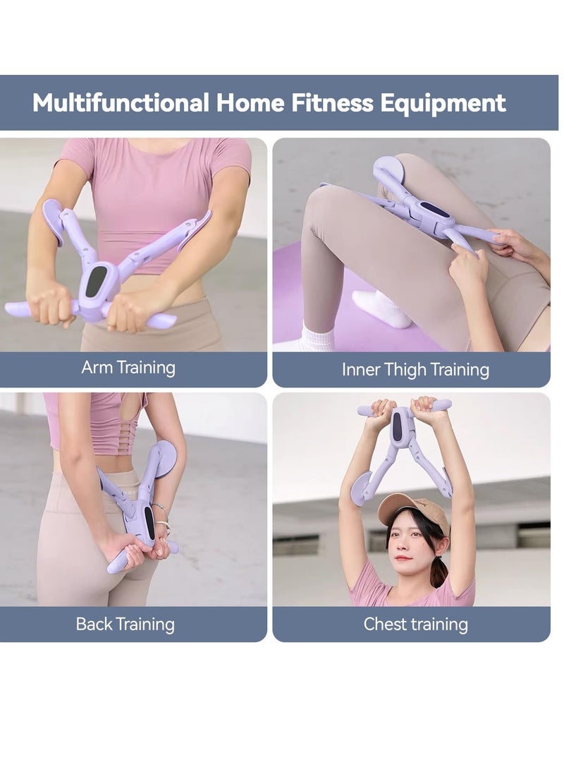 Pelvic Floor Strengthener for Women, Adjustable Thigh Muscle Trainer, Pelvic Floor Muscle Trainer, Foldable Thigh Toner Booty Trainer, for Thigh, Hip, Arm, Leg, Chest, Back Training