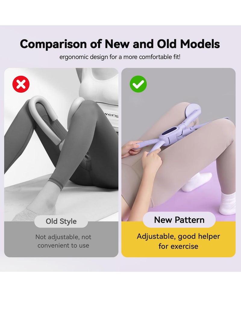 Pelvic Floor Strengthener for Women, Adjustable Thigh Muscle Trainer, Pelvic Floor Muscle Trainer, Foldable Thigh Toner Booty Trainer, for Thigh, Hip, Arm, Leg, Chest, Back Training