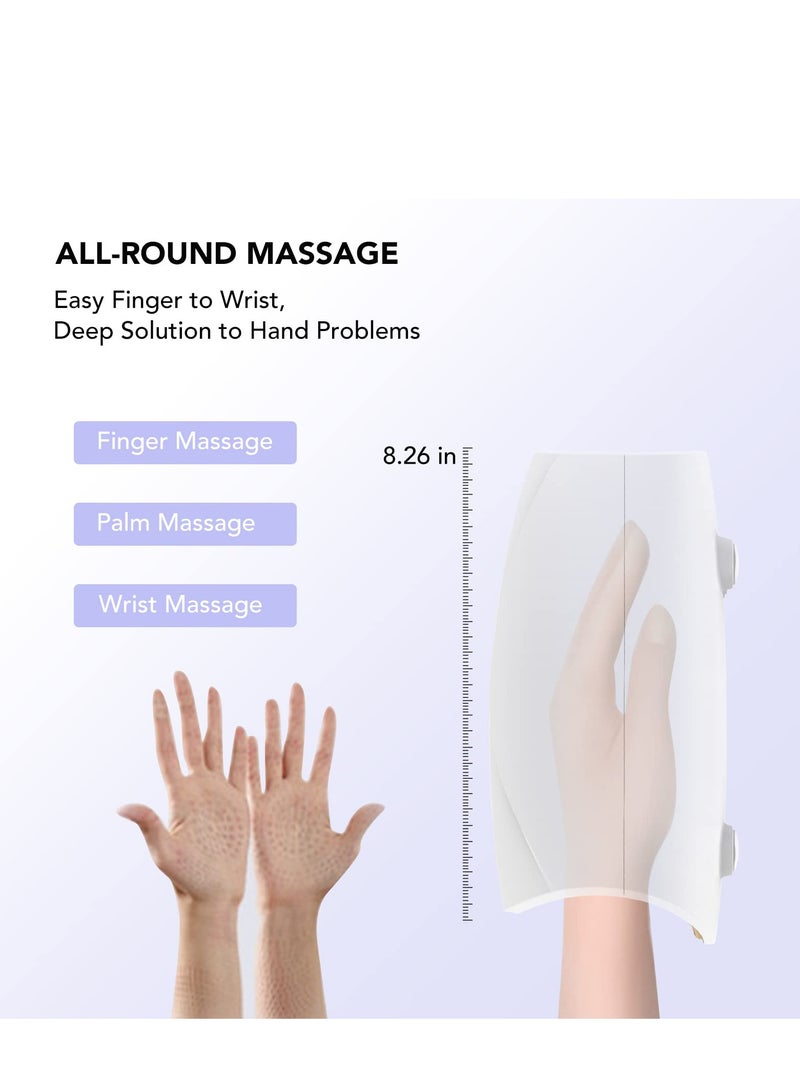 Electric Hand Massager Cordless 3 Levels Pressure 2 Gear Heating Rechargeable Hand Massager for Arthritis and Carpal Tunnel Finger Numbness Pain Relief