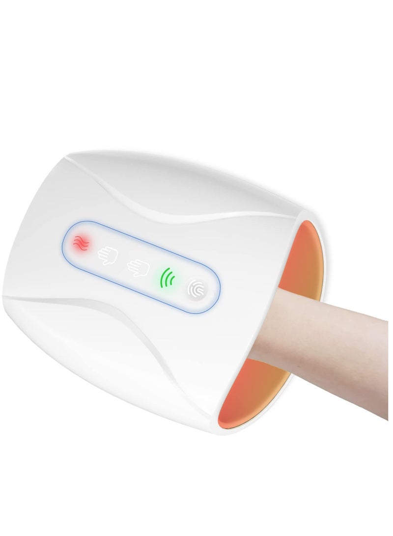 Electric Hand Massager Cordless 3 Levels Pressure 2 Gear Heating Rechargeable Hand Massager for Arthritis and Carpal Tunnel Finger Numbness Pain Relief