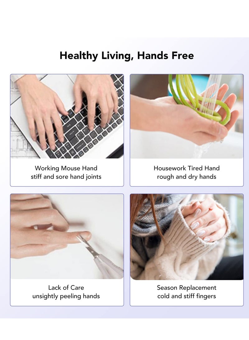 Electric Hand Massager Cordless 3 Levels Pressure 2 Gear Heating Rechargeable Hand Massager for Arthritis and Carpal Tunnel Finger Numbness Pain Relief