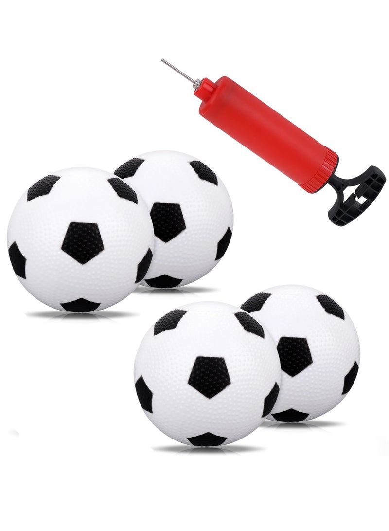 Mini Soft Toddler Soccer Ball, 5.5inch Mini Soccer Ball with Air Pump Small Soccer Ball for Toddlers and Babies Black and White Baby Soccer Ball(4 Pack)