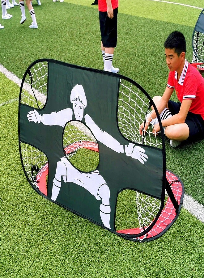 Portable Children's Football Goal，Foldable Soccer Net, Mobile Soccer Stand, Outdoor Folding Football Goal