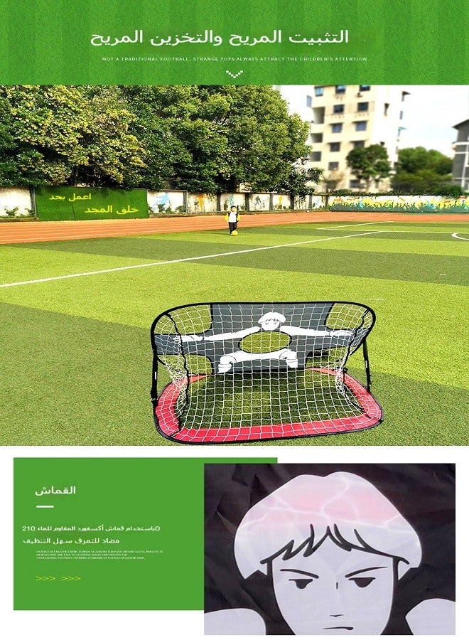 Portable Children's Football Goal，Foldable Soccer Net, Mobile Soccer Stand, Outdoor Folding Football Goal