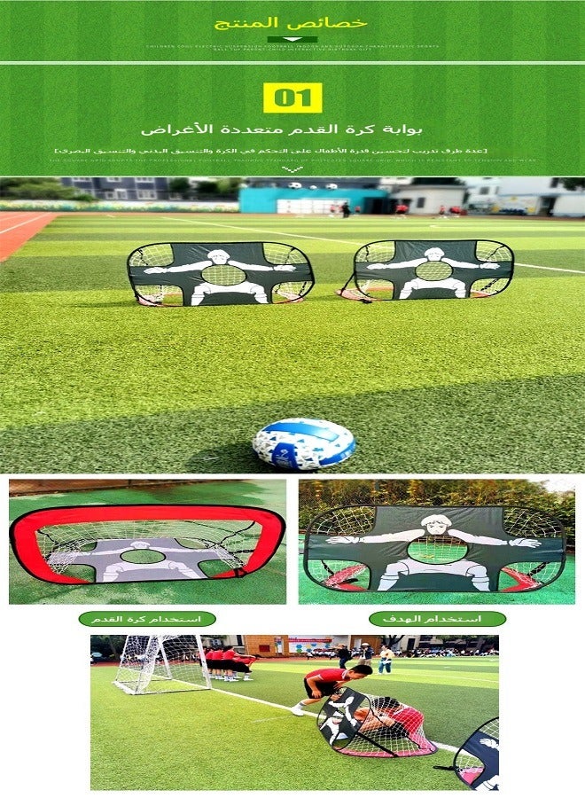 Portable Children's Football Goal，Foldable Soccer Net, Mobile Soccer Stand, Outdoor Folding Football Goal