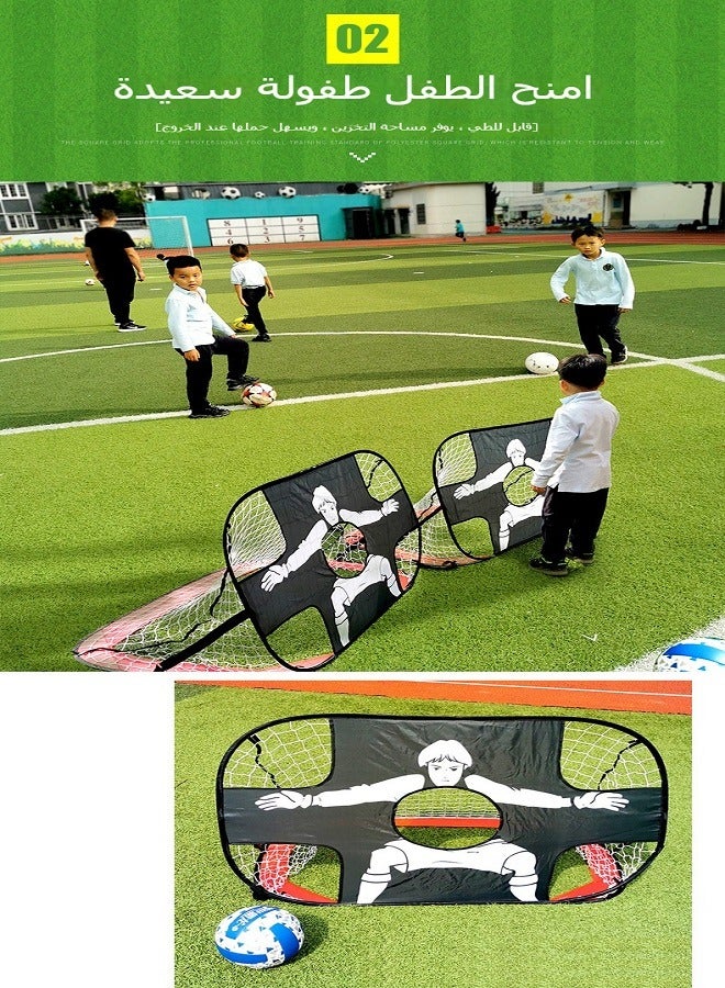 Portable Children's Football Goal，Foldable Soccer Net, Mobile Soccer Stand, Outdoor Folding Football Goal