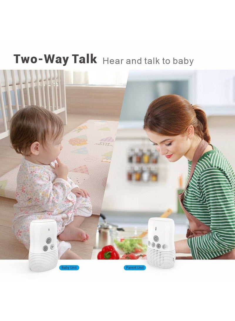 Wireless Audio Baby Monitor, DMG Rechargeable Baby Care Monitor with Two-Way Talk, Baby Walkie Talkie, High Sensitivity Microphone, Speaker, and Night Light