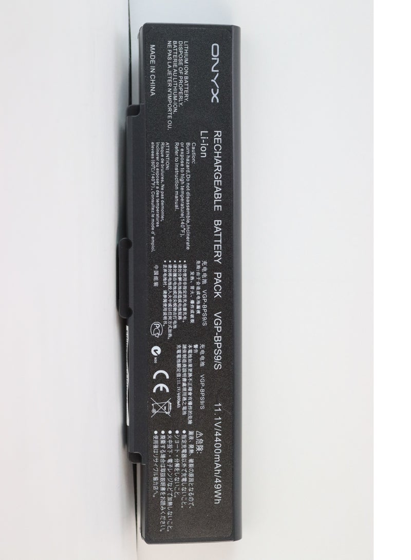 ONYX Laptop Replacement Battery For Sony BPS9 VGP-BPS9 VGP-BPL9 VGP-BPS10 Sony CR13 CR23 CR33 CR31 CR372 SZ54