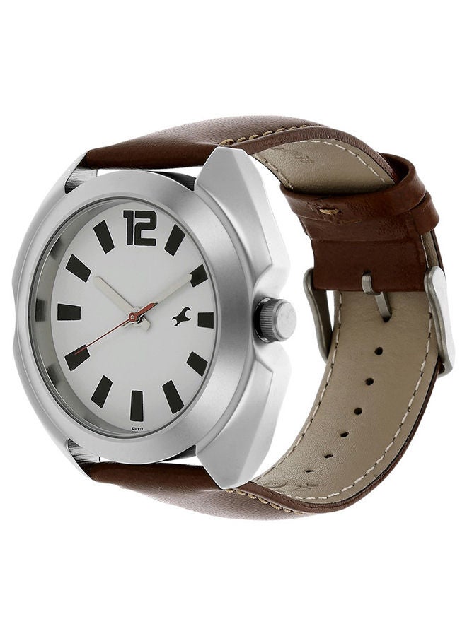 Leather Analog Wrist Watch 3117SL01