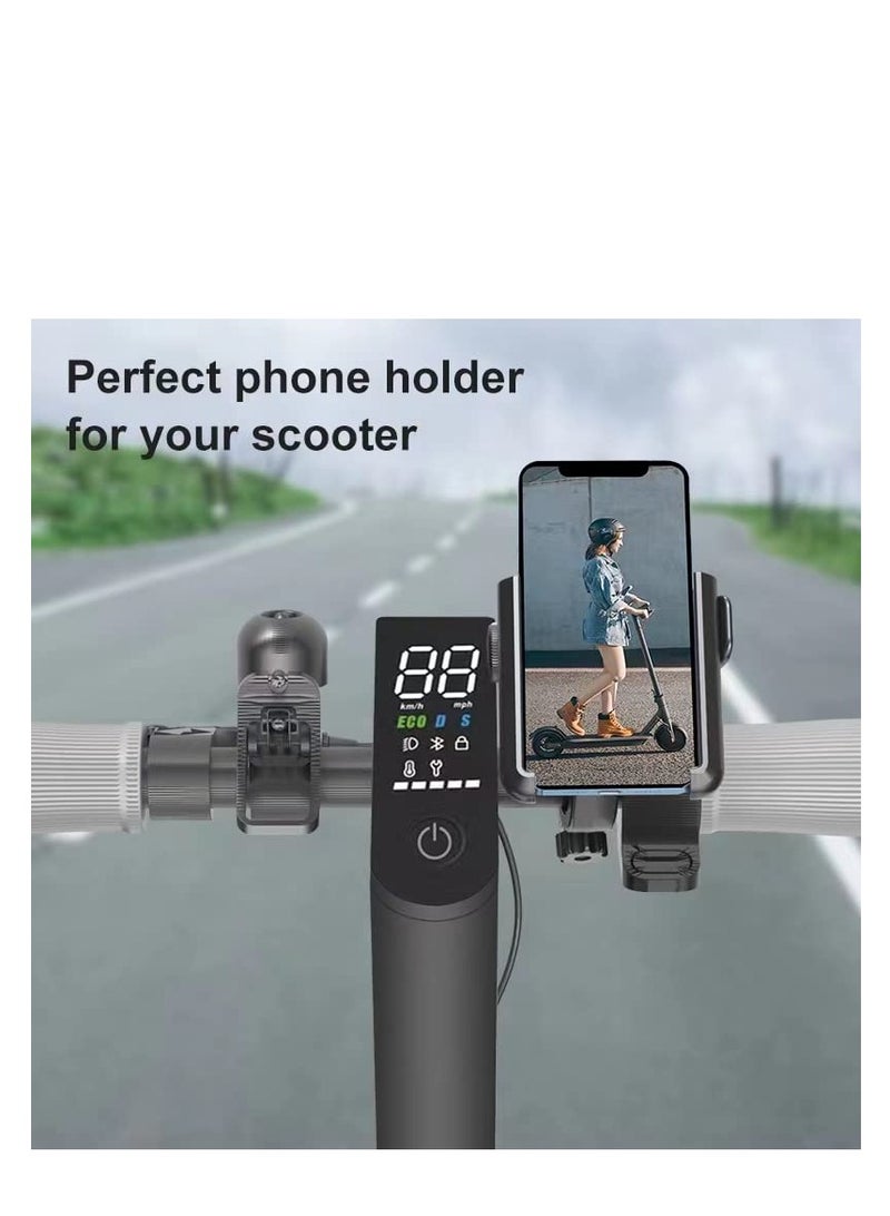 Bike Phone Mount Holder, Scooter Phone Mount, 360°Rotatable Handlebar Phone Holder, Adjustable Bicycle Motorcycle Scooter Handlebar Phone Clip Accessories, for 3.5