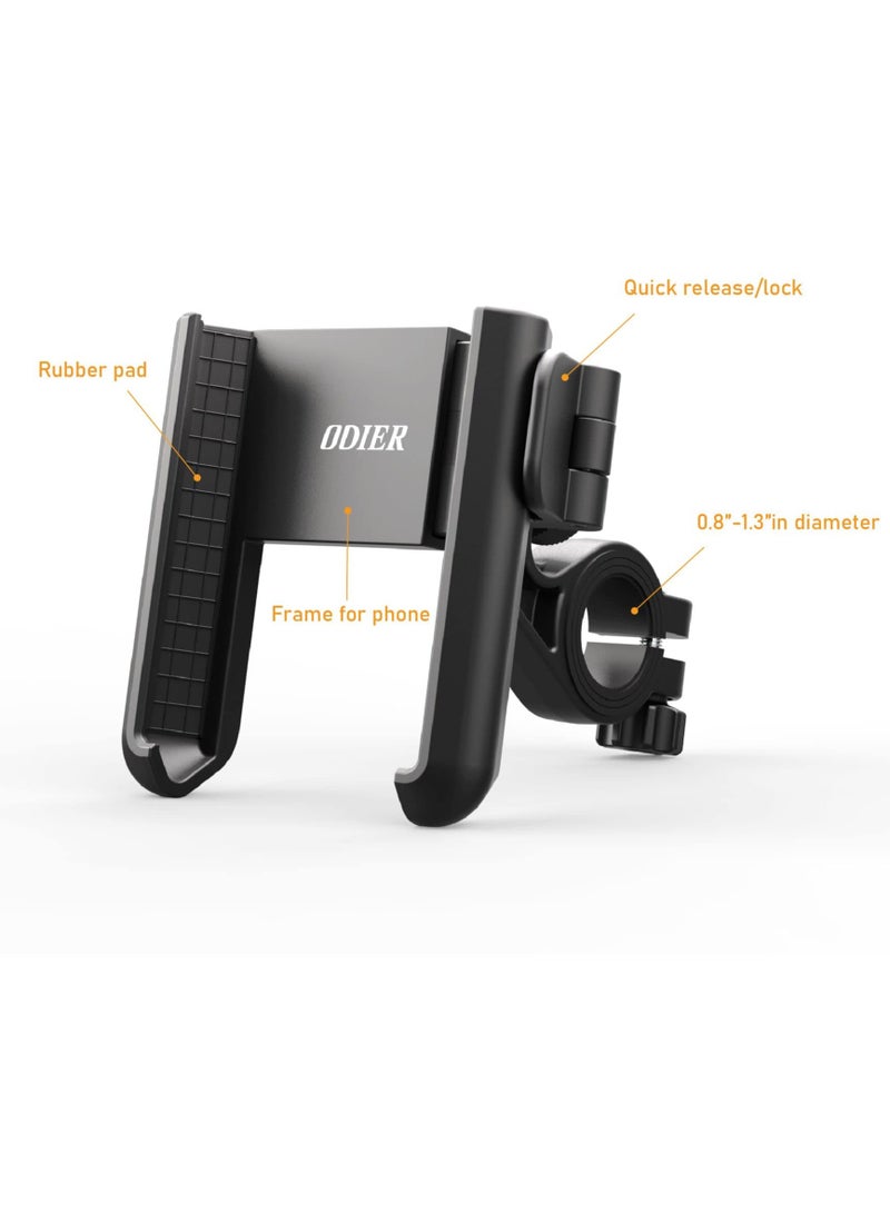 Bike Phone Mount Holder, Scooter Phone Mount, 360°Rotatable Handlebar Phone Holder, Adjustable Bicycle Motorcycle Scooter Handlebar Phone Clip Accessories, for 3.5