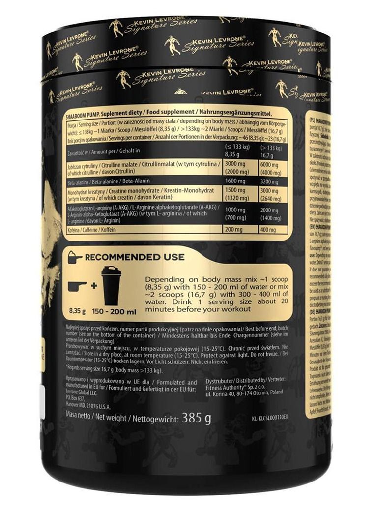 Kevin Levrone Shaaboom Pump Pre-Workout 44 Servings
