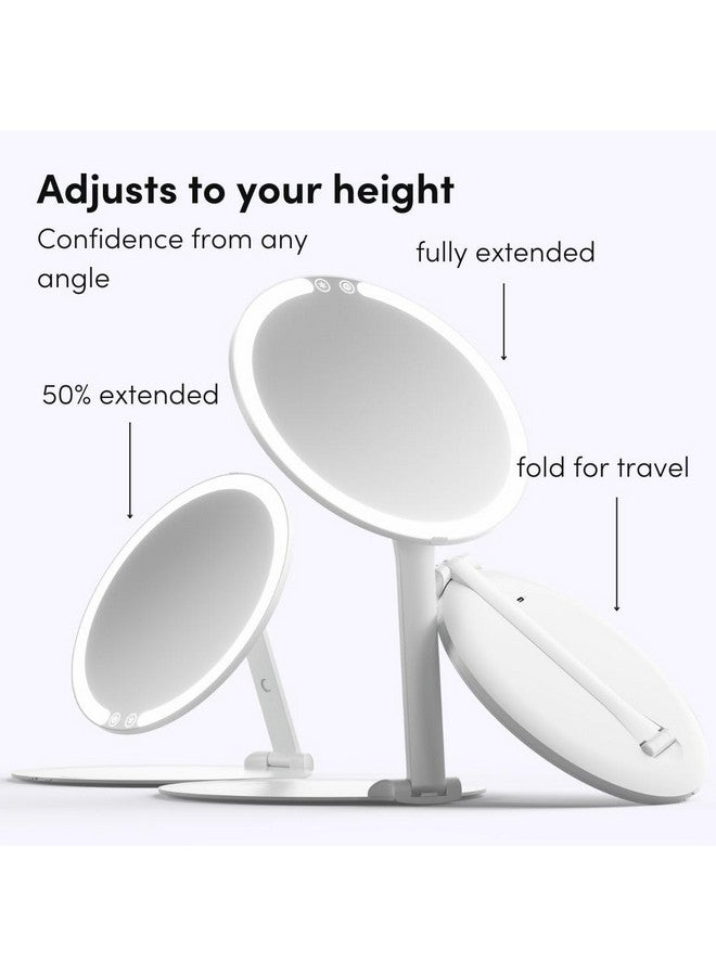 Rechargeable Travel Makeup Mirror With Led Light 8 Foldable Stand 3 Color Lighting Travel Mirror. Dimmable & Lightweight Portable Vanity Mirror Beauty Travel Essential Abigail