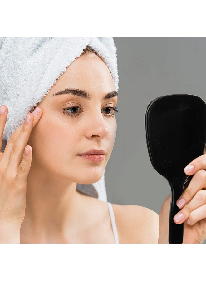 Hand Handheld Mirror With Handle Plastic Compact Travel Makeup Cosmetic Mirror Small Personal Portable Hand Held Mirror For Home Vanity Camping 7.09 X 3.15 Inches 6 Colors (50 Pieces)