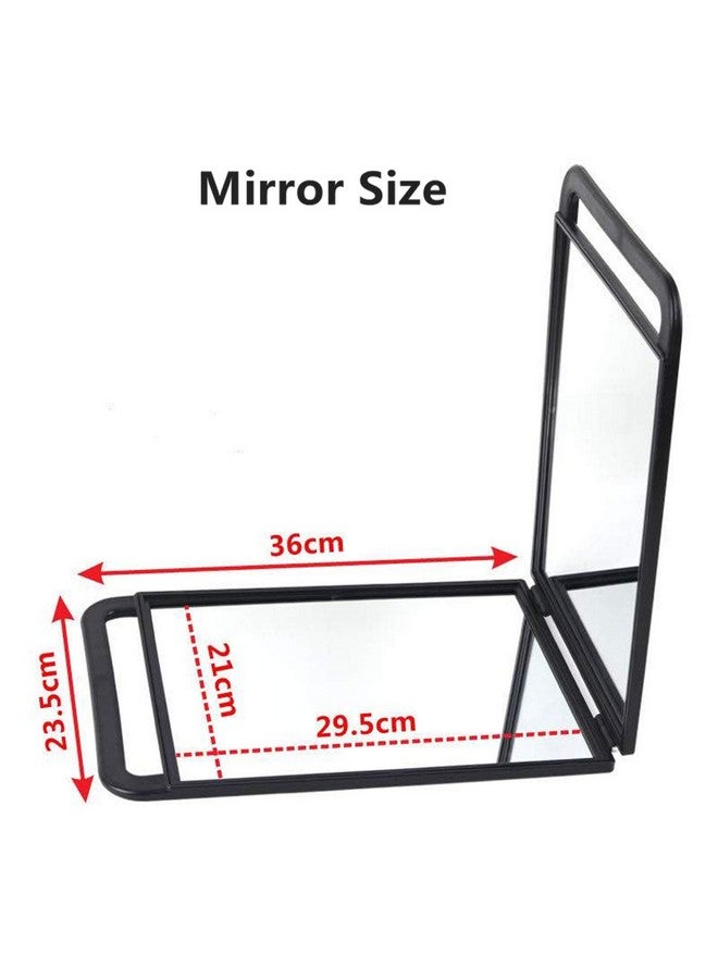 Large Hand Mirror With Double Handle Rectangular Hand Held Mirror With Handlehaircut Barber Mirror For Hair And Beauty Salon Durable Hand Held Mirrors For Barbershop