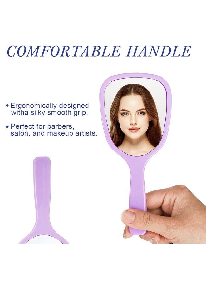 24 Pieces Hand Mirror Small Handheld Mirror With Handle Compact Makeup Mirror For Travel Camping Daily Use