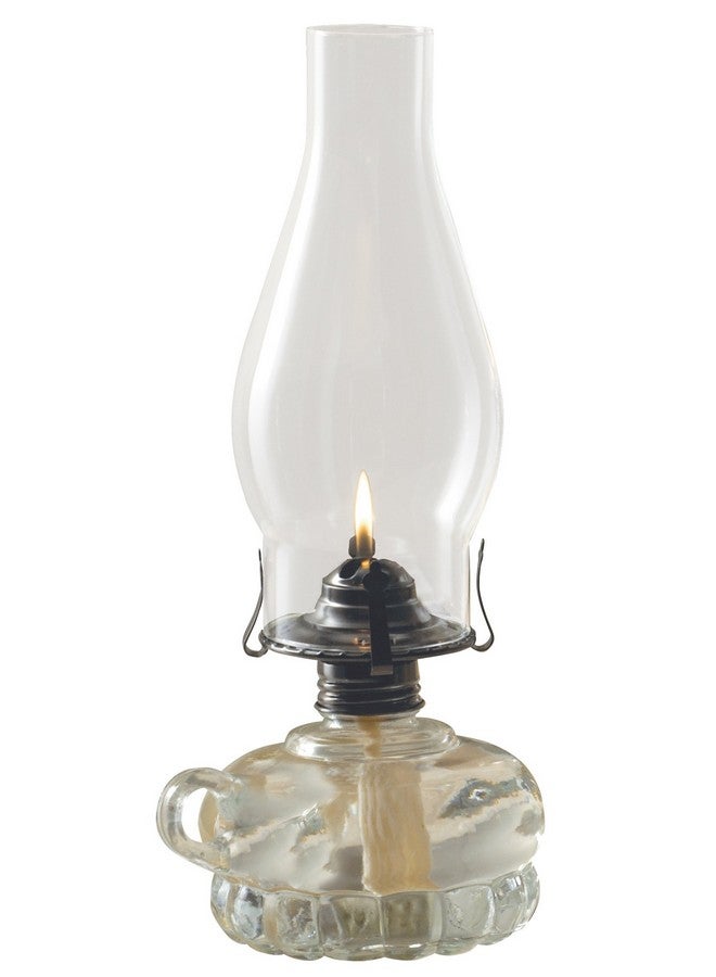 12Inch Chamber Oil Lamp Clear Glass 110 White