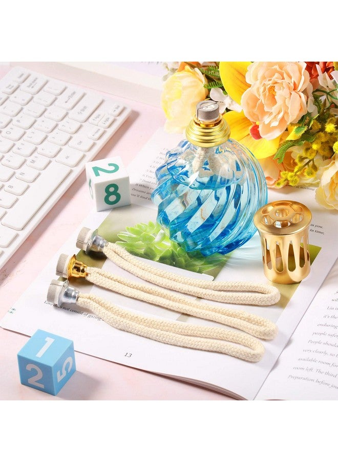 4 Pieces Oil Lamp Wick Replacement Air Tightly Control Catalytic Burner Lamps Wick For Diffuser Aromatherapy Decorations (Gold And Silver18 Mm/ 0.71 Inch)