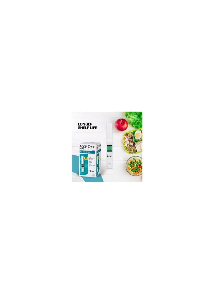 ACCU CHEK  Active Glucose Test Strips 50'S