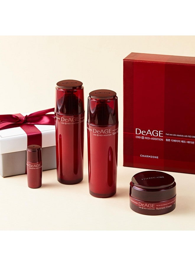 Deage Red Addition Set Of 3 Red Wine Antiaging Korean Skin Care Routine Hydrating Nourishing (10.98 Fl.Oz)