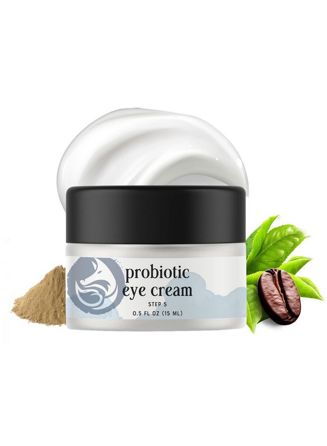 Brightening Probiotic Caffeine Eye Cream Undereye Moisturizer For Dark Circles Puffiness And Fine Lines Anti Aging With Green Tea Kojic Acid Licorice Root Pomegranate Extract 0.5Oz