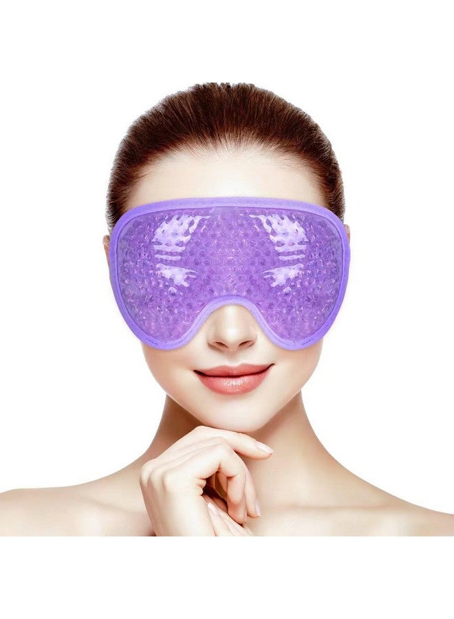 Cold Eye Mask Cooling Gel Eyemask Reusable Ice Hot Eye Mask For Dry Eyes Eye Relax And Pressure Release As Gift For Women (Purple)