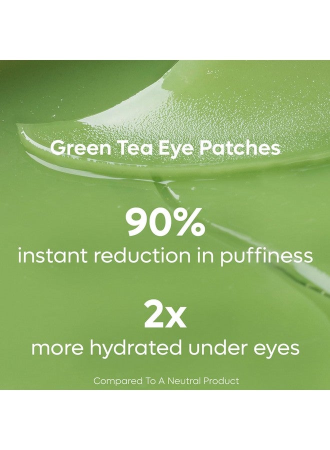 Green Tea Hydrogel Under Eye Patches For Dark Circle Fine Lines & Wrinkles Reduction Cooling Under Eye Patch Mask For Instant Depuffing 30 Pairs