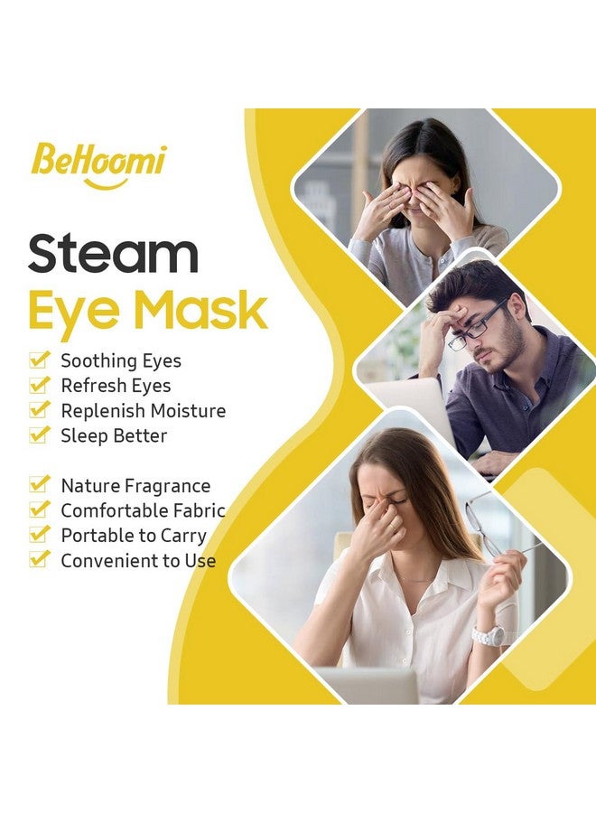 30Packs Steam Eye Mask For Sleeping Disposable Heated Eye Masks Self Heating Warm Compress For Eyes Sleep Mask For For Home Spa Office Travel Chamomile Scent