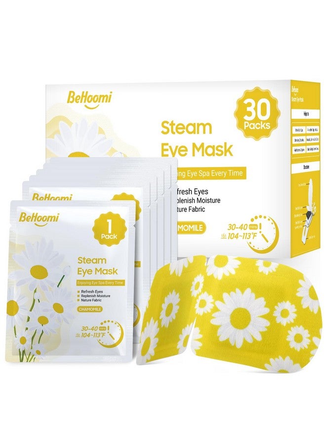 30Packs Steam Eye Mask For Sleeping Disposable Heated Eye Masks Self Heating Warm Compress For Eyes Sleep Mask For For Home Spa Office Travel Chamomile Scent