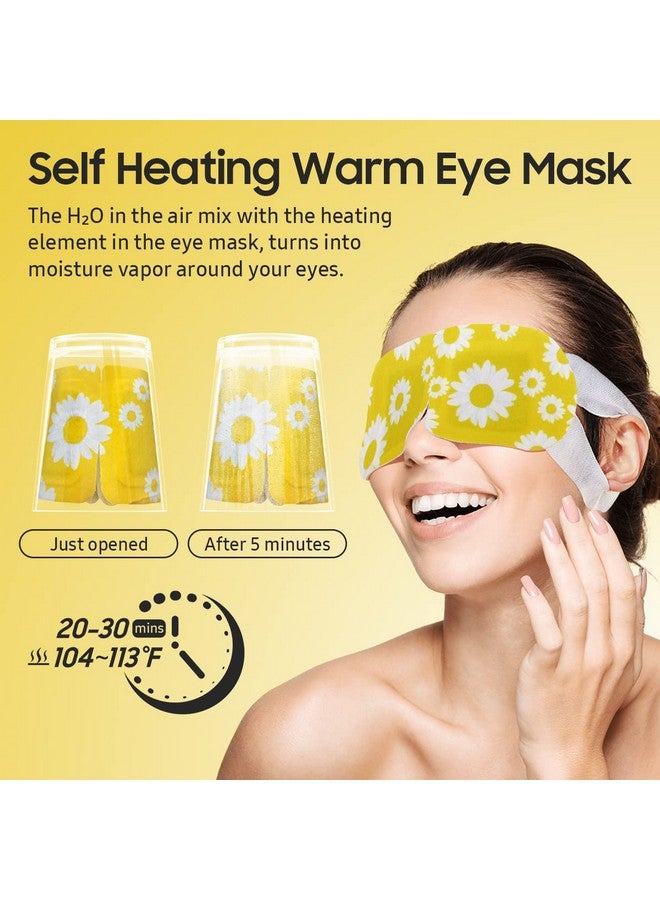 30Packs Steam Eye Mask For Sleeping Disposable Heated Eye Masks Self Heating Warm Compress For Eyes Sleep Mask For For Home Spa Office Travel Chamomile Scent