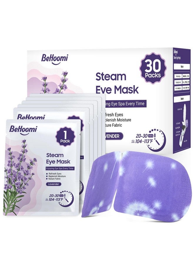 Steam Eye Mask Heated Eye Mask Warm Compress For Eyes Disposable Self Heating Moist Heat Eye Masks Sleep Mask For For Home Office Travel Stocking Stuffers (Lavender 30 Packs)