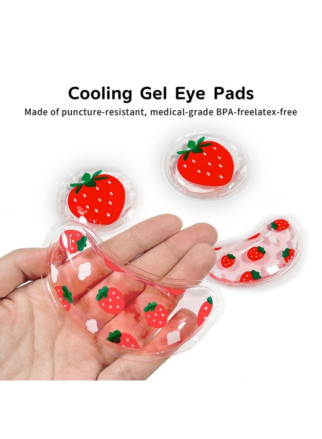 4Pcs Gel Eye Ice Pack Set Reusable Cold And Hot Compress For Eyes Ice Pack For Eyes Cooling Eye Pads For Eye Strain Swelling Redness Dark Circles Puffy Eyes And Eye Recovery Surgery.