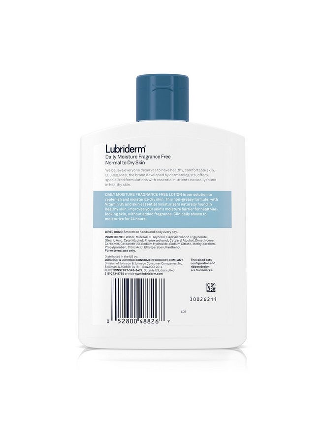 Fragrance Free Daily Moisture Lotion + Proceramide Shea Butter & Glycerin Face Hand & Body Lotion For Sensitive Skin Hydrating Lotion For Healthierlooking Skin 6 Fl. Oz (Pack Of 2)