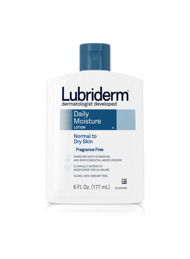 Fragrance Free Daily Moisture Lotion + Proceramide Shea Butter & Glycerin Face Hand & Body Lotion For Sensitive Skin Hydrating Lotion For Healthierlooking Skin 6 Fl. Oz (Pack Of 2)