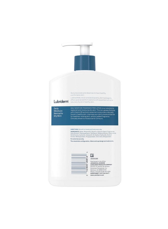 Daily Moisture Hydrating Unscented Body Lotion With Vitamin B5 For Normal To Dry Skin Nongreasy And Fragrancefree Lotion. 16 Fl. Oz