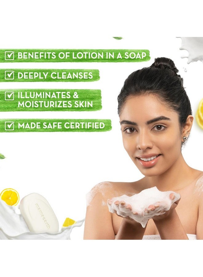 Vitamin C Moisturizing Lotion Soap(Value Pack Of 4) 125 G X 4 Units Deeply Cleanses Moisturizing Bathing Bar Brightens Skin Nourishes Dry Skin Nondrying 76% Tfm Grade 1 Soap