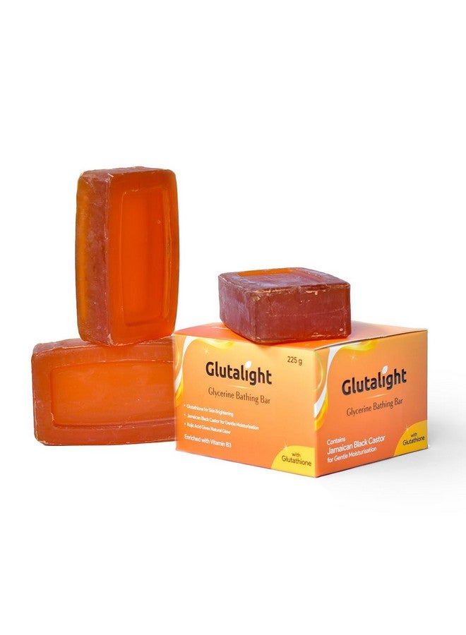 Glycerin Soap Glutathione Kojic Acid Soap Pack Of 3 Skin Brightening & Lightening Soap With Goodness Of Black Castor Bath Soap Both For Men & Women