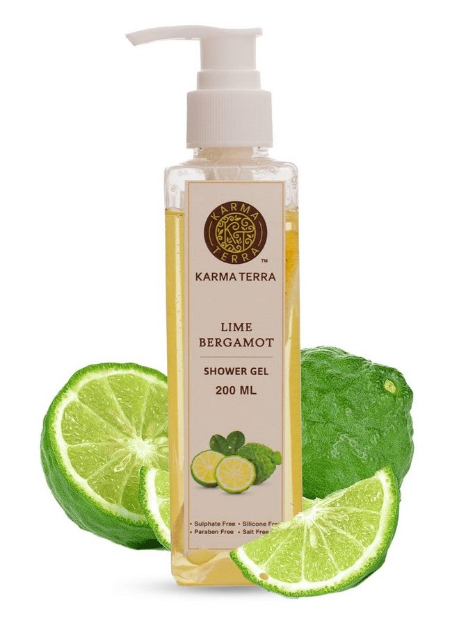 Lime Bergamot Shower Gel Body Wash With Oil Clear Formula For Removing Excess Oil 100% Soap Free200 Ml