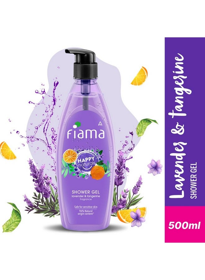 Happy Naturals Body Wash Shower Gel Lavender And Tangerine 500Ml Body Wash For Women & Men With Skin Conditioners For Moisturised Skin 96% Natural Origin Content Safe On Sensitive Skin Bodywash