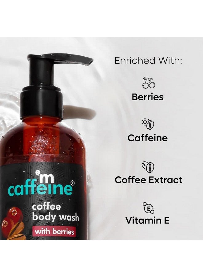 Coffee Body Wash With Berries Value Pack Of 2 Sweet & Vibrant Berry Aroma Vit C & E Rich Body Cleanser For Supple Skin Shower Gel Sulphate Free Shower Gel For Men & Women 200 Ml