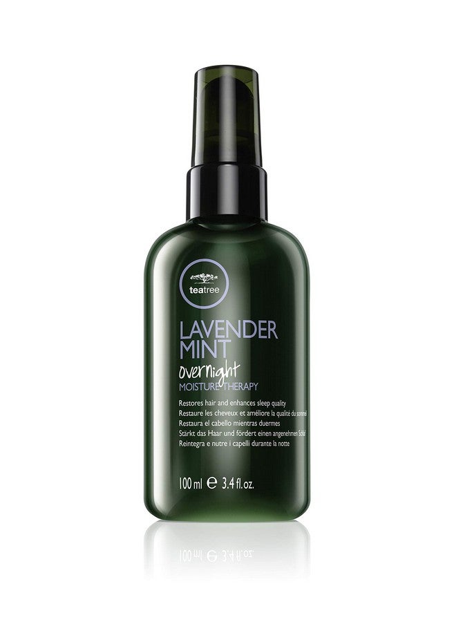 Lavender Mint Overnight Moisture Therapy Leavein Treatment Restores Hair + Enhances Sleep Quality For Coarse Curly + Dry Hair 3.4 Fl. Oz.