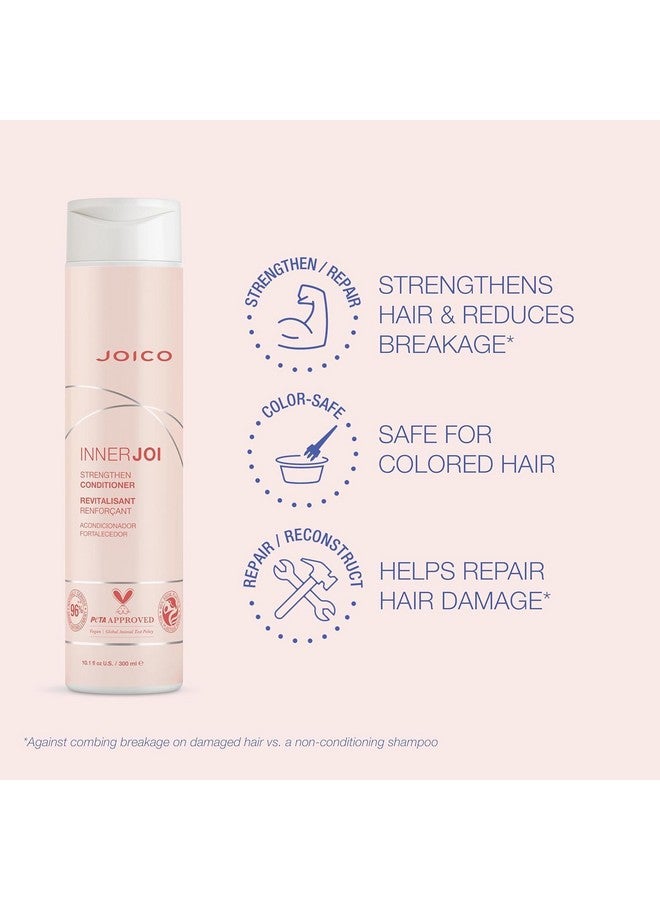 Innerjoi Strengthen Shampoo & Conditioner Set For Damaged Colortreated Hair Sulfate & Paraben Free Naturallyderived Vegan Formula 10.1 Fl Oz