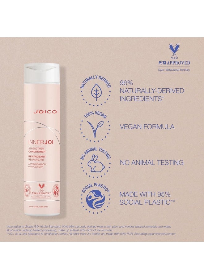 Innerjoi Strengthen Shampoo & Conditioner Set For Damaged Colortreated Hair Sulfate & Paraben Free Naturallyderived Vegan Formula 10.1 Fl Oz