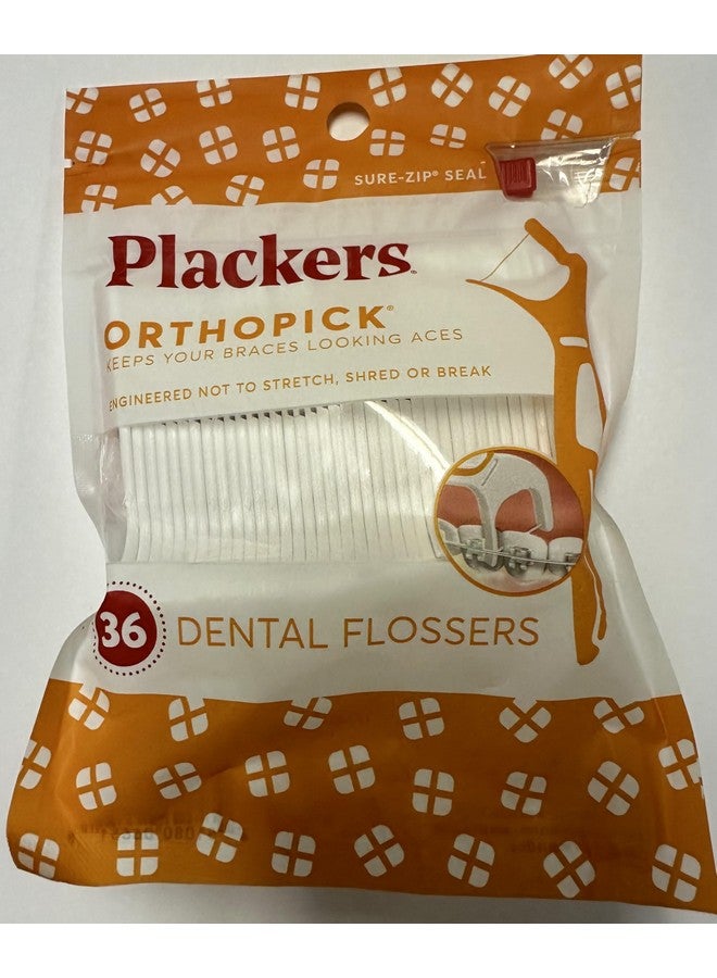 Orthopick Flosser For Braces Pack Of 4 (36 Flossers Each)