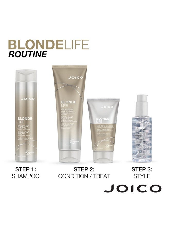 Blonde Life Brilliant Glow Brightening Oil For Blonde Hair Tame Frizz Boost Shine & Brilliance Add Softness & Smoothness With Monoi & Tamanu Oil 3.4 Fl Oz