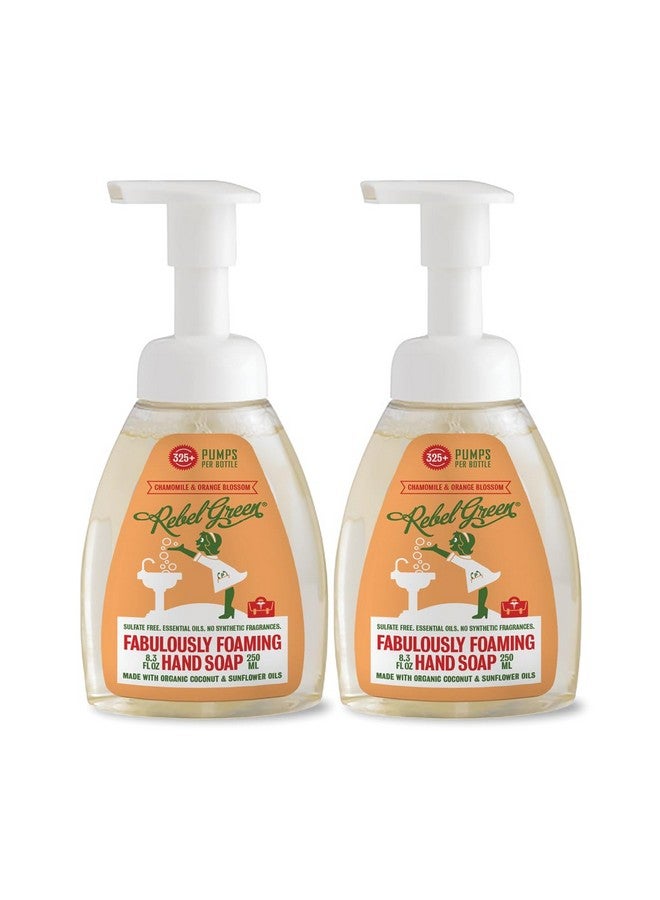 Foaming Hand Soap Moisturizing Natural Bathroom & Kitchen Liquid Foaming Soap Gentle Household Hand Wash With Chamomile & Orange Blossom Scent (8Oz 2 Pack)